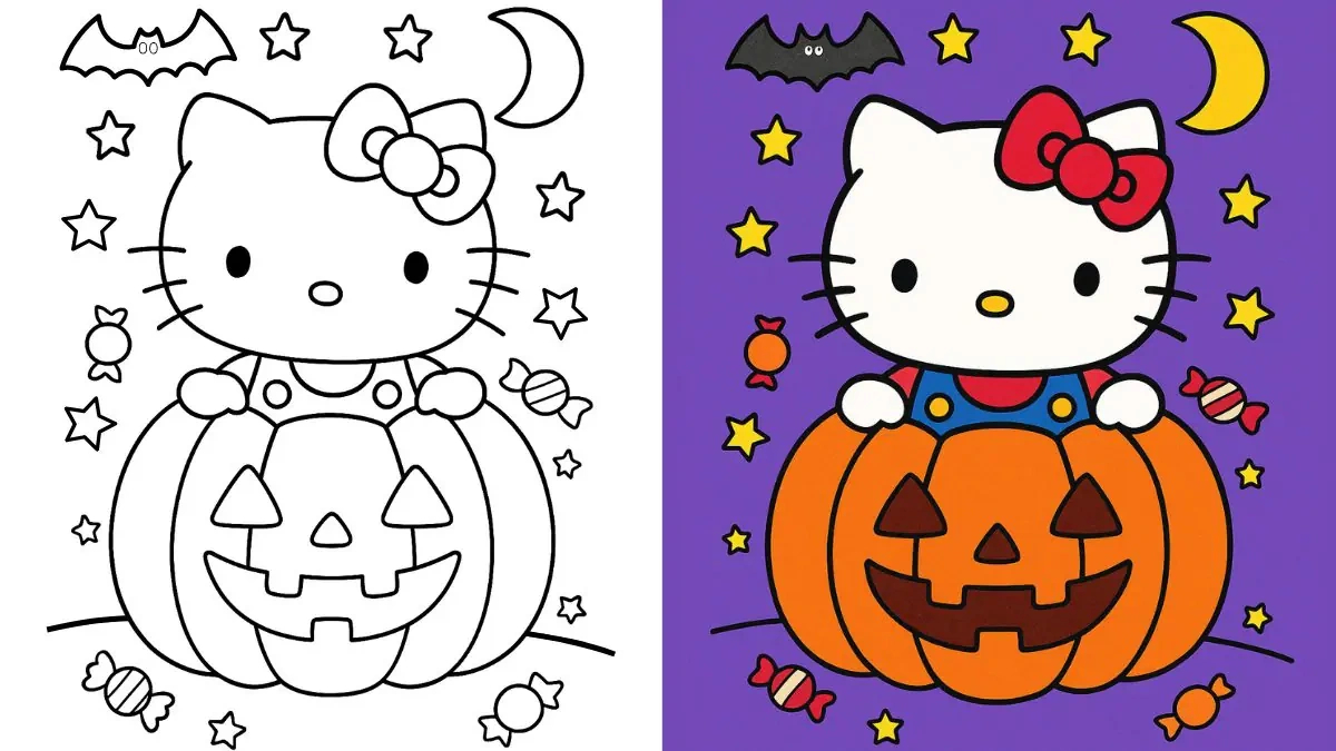 Hello Kitty Halloween Coloring Pages (32 Free Printable Pdfs) regarding Printable Halloween Coloring Pages Hello Kitty
