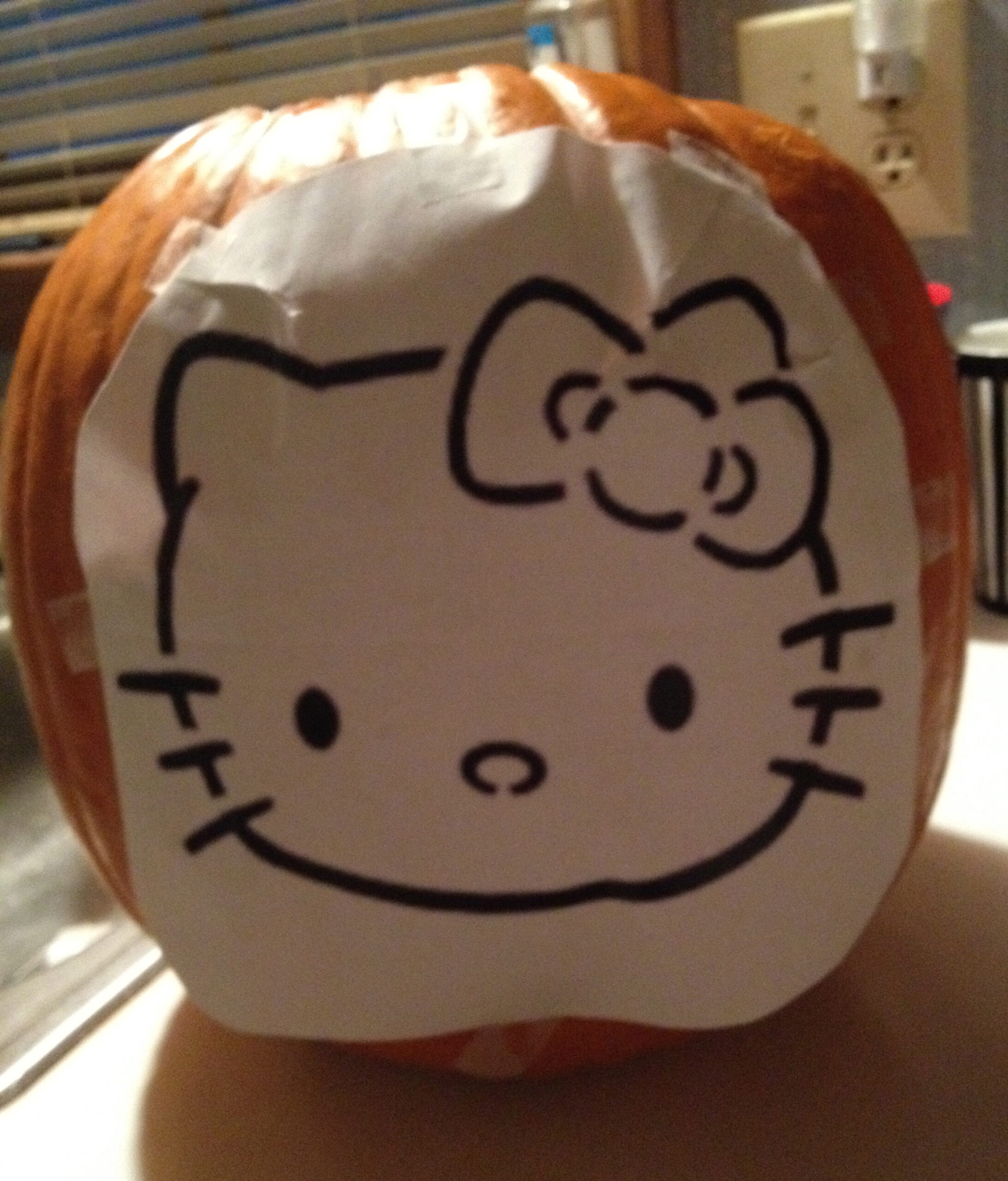 Hello Kitty Pumpkin Carving Tutorial intended for Hello Kitty Pumpkin Carving Templates Free Printable