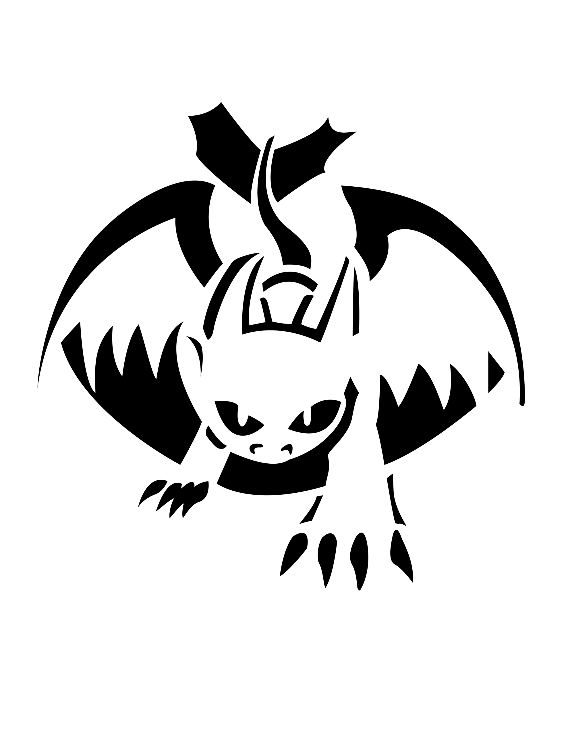 How To Train Your Dragon (Free Pumpkin Stencil - Pumpkin Pattern for Toothless Pumpkin Stencil Printable