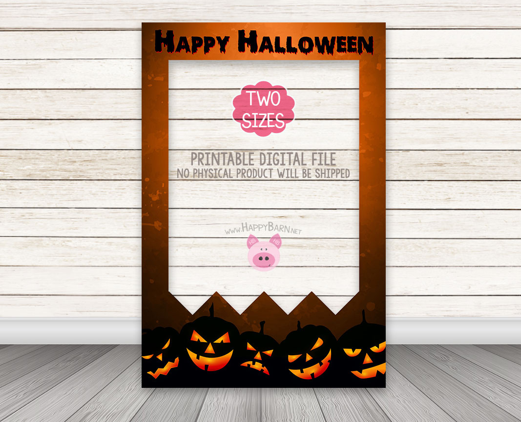 Instant Download - Printable Halloween Photo Booth Frame – Happy Barn pertaining to Printable Halloween Frames