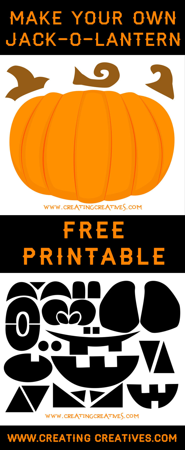 Jack-O-Lantern Face Board With Free Printable - Creating Creatives intended for Pin The Nose On The Pumpkin Printable