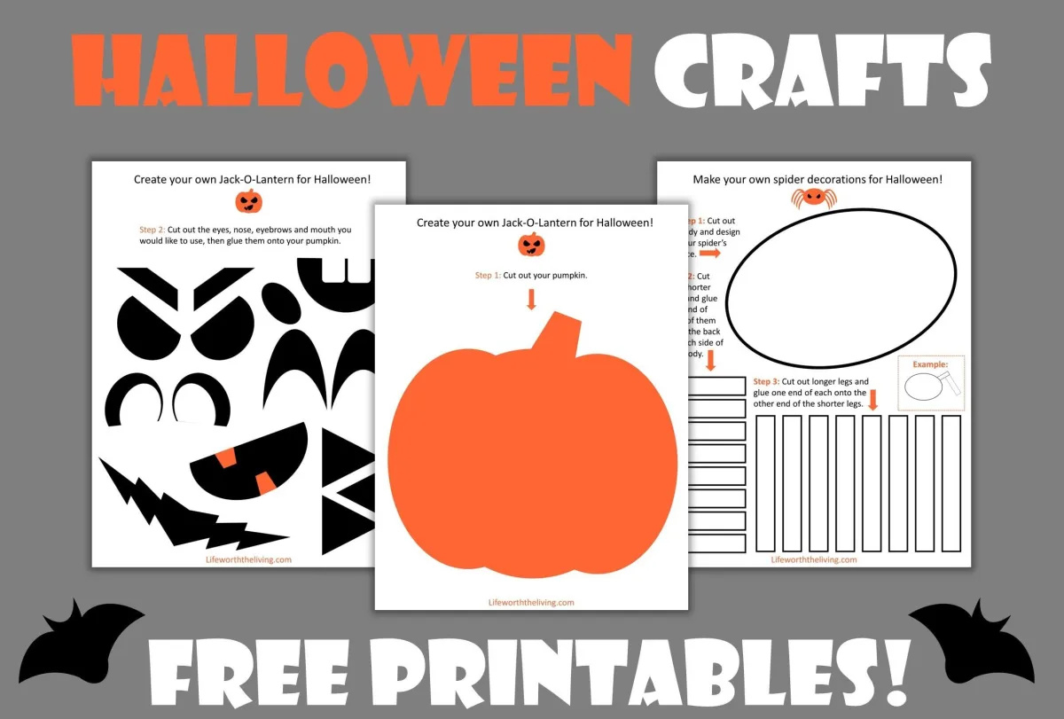 Life Worth The Living Blog throughout Printable Halloween Decorations Templates