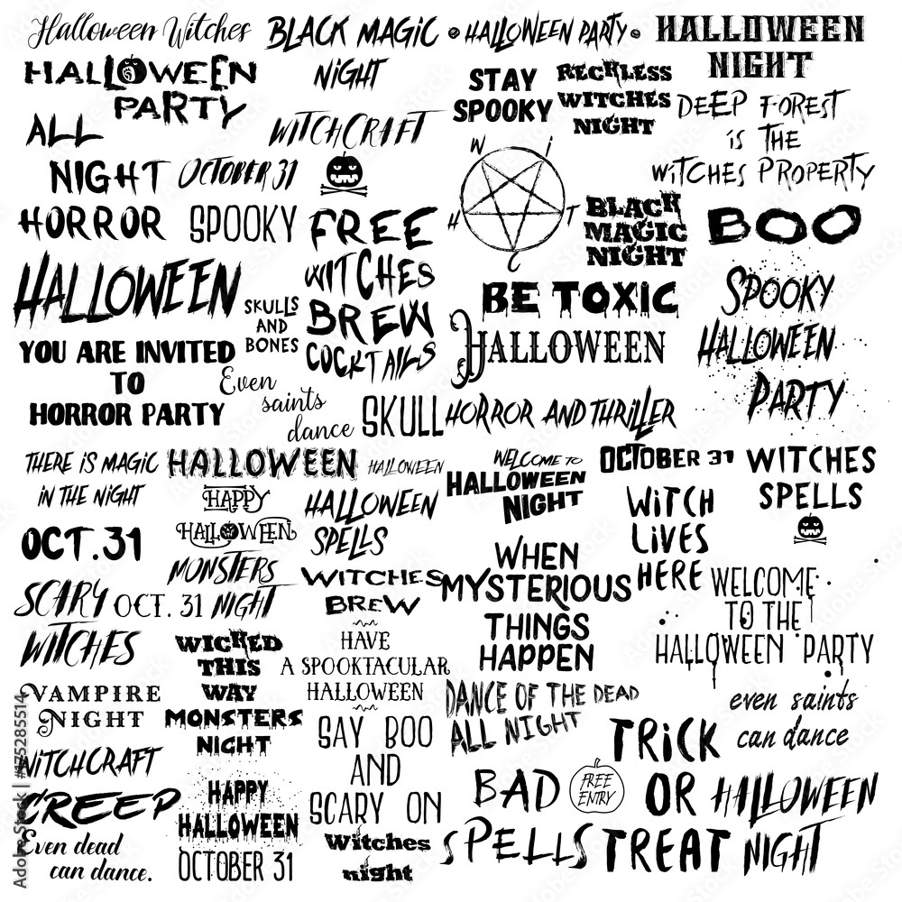 Mega Set Of Over 50 Halloween Quotes For Posters About Halloween intended for Free Printable Halloween Quotes