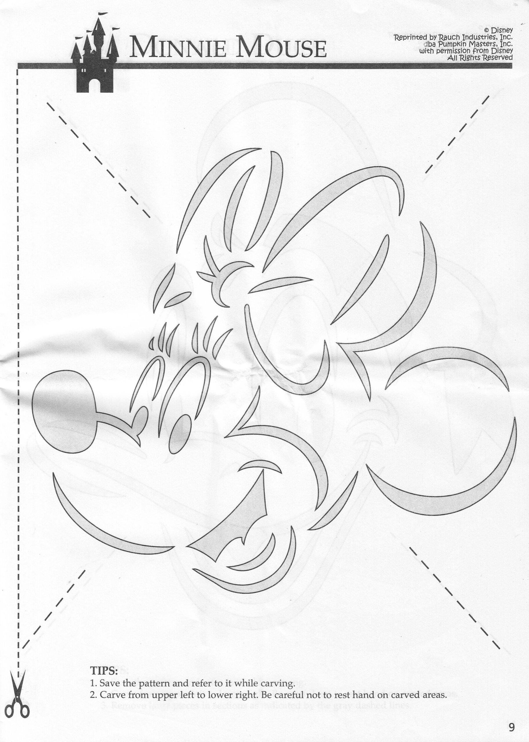 Mickey Mouse: Minnie Mouse (Free Pumpkin Stencil - Pumpkin Pattern in Printable Minnie Mouse Pumpkin Stencil