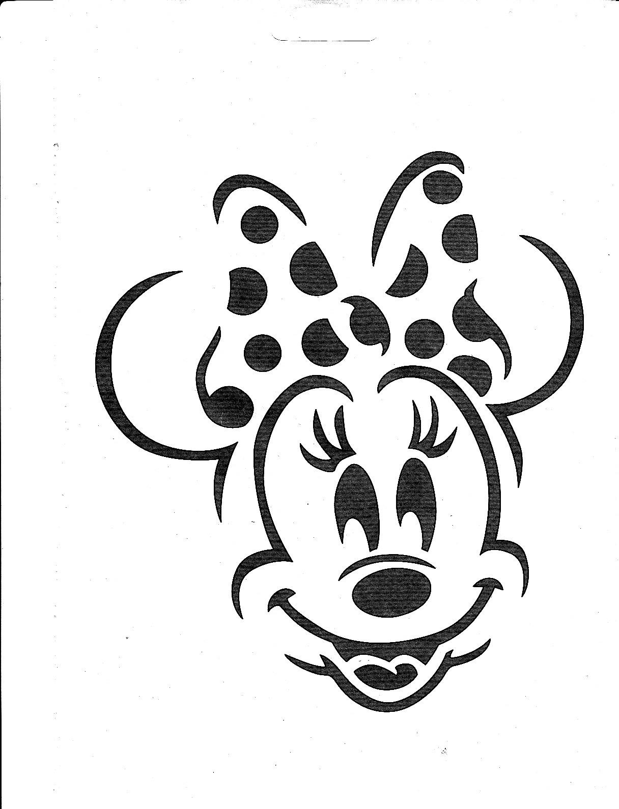 Minnie Mouse (Pumpkin Stencil - Pumpkin Pattern - Pumpkin Template within Minnie Mouse Pumpkin Stencil Printable