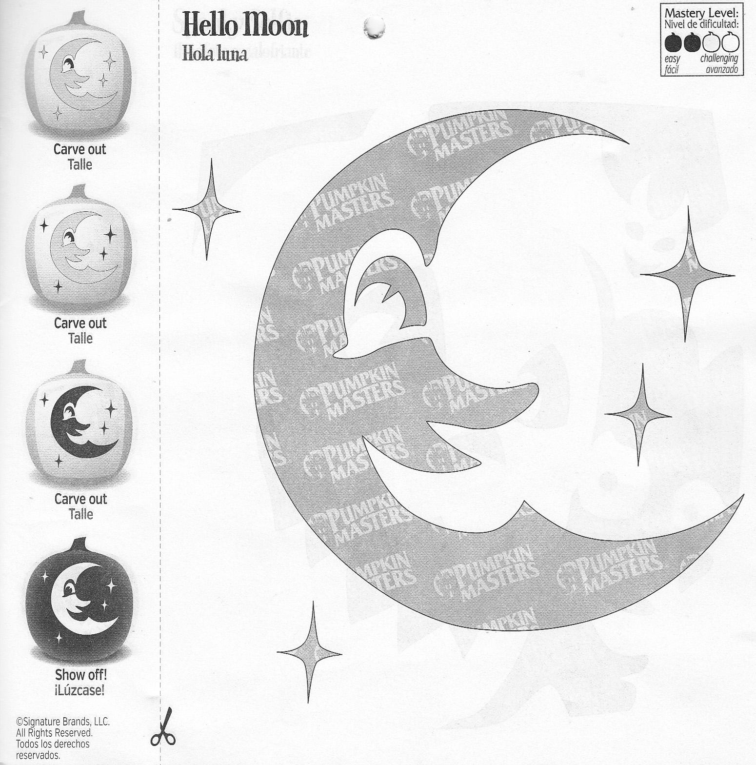 Moon (Pumpkin Stencil - Pumpkin Pattern - Pumpkin Template - Jack regarding Printable Moon Pumpkin Stencil