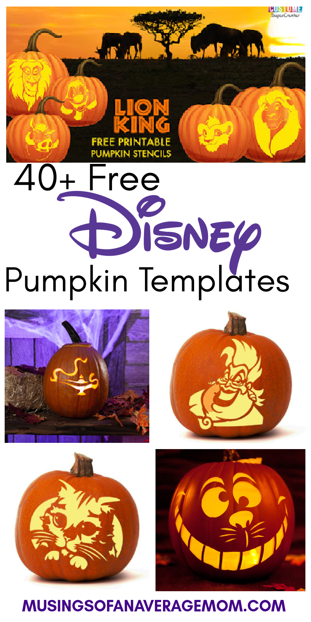 Musings Of An Average Mom: Free Disney Pumpkin Carving Templates regarding Free Printable Disney Pumpkin Patterns