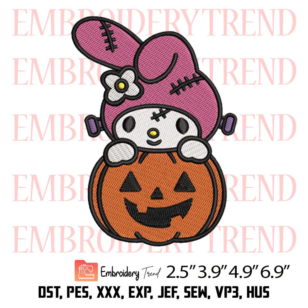 My Melody Pumpkin Embroidery Design – Halloween Sanrio Embroidery inside Printable My Melody Pumpkin Stencil