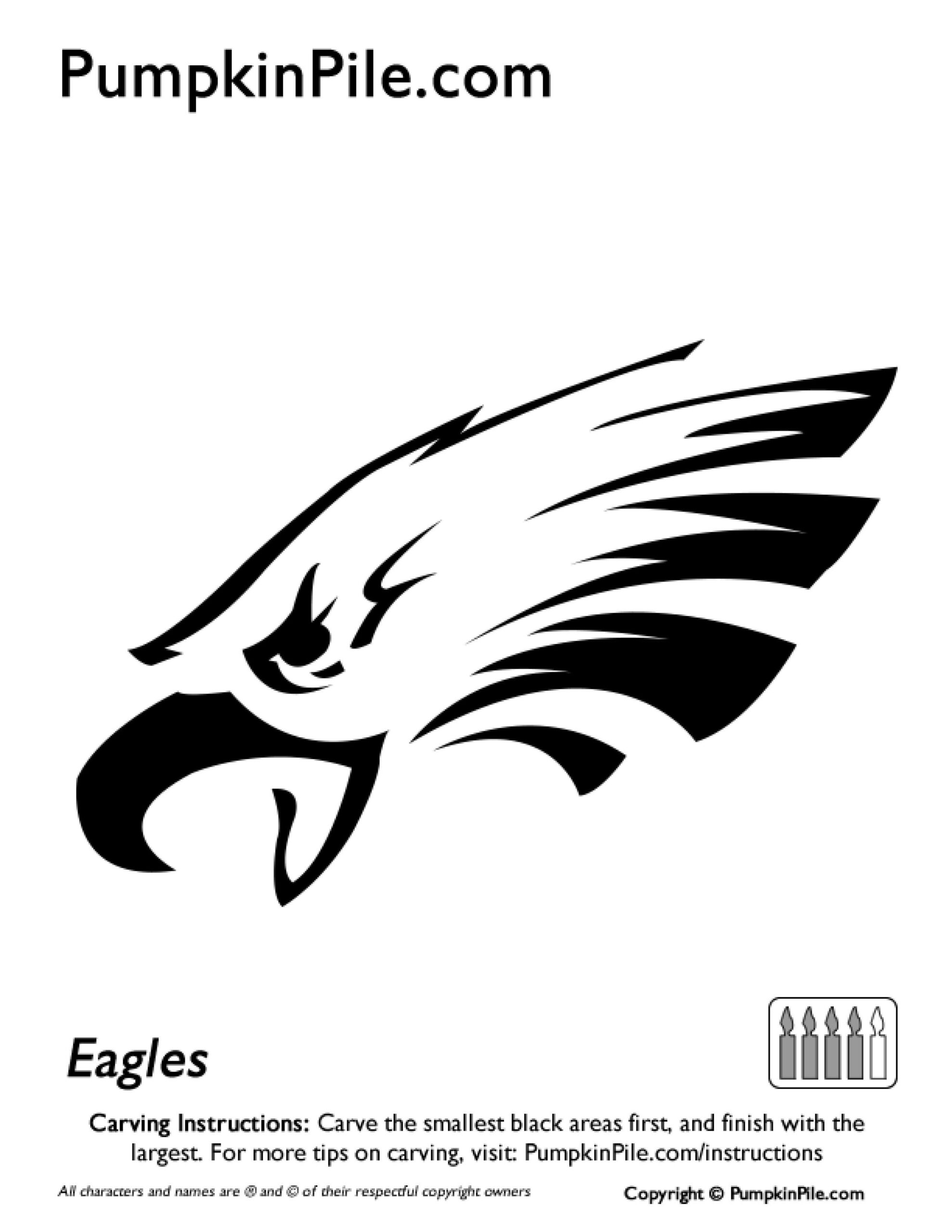 Nfl: Philadelphia Eagles (Free Pumpkin Stencil - Pumpkin Pattern throughout Printable Eagles Pumpkin Stencil