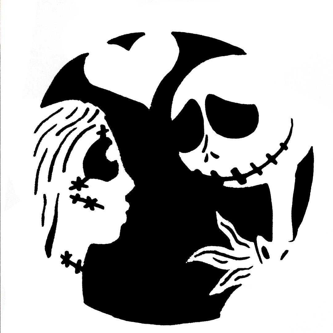 Nightmare Before Christmas: Jack &amp;amp; Sally (Pumpkin Stencil throughout Printable Sally Pumpkin Stencil