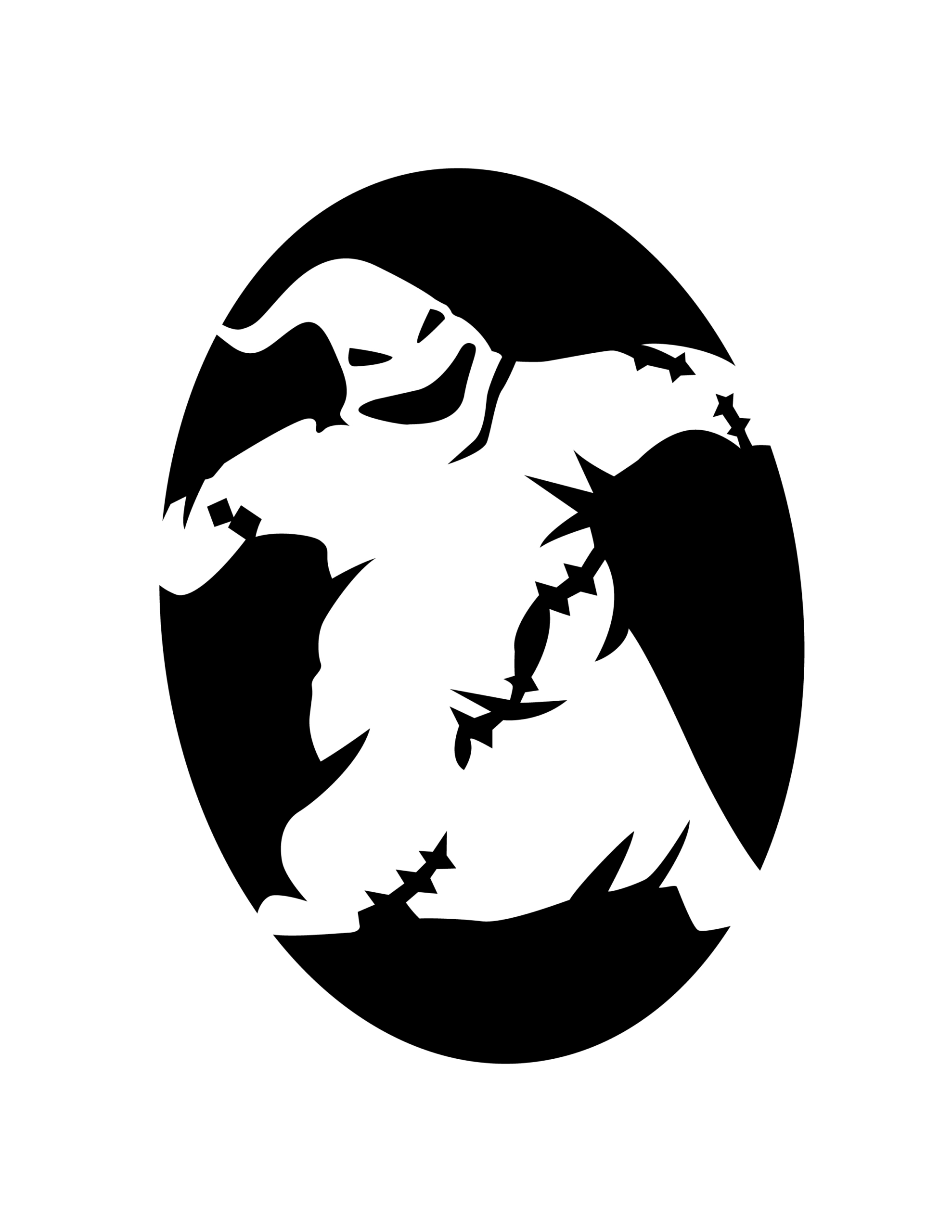 Nightmare Before Christmas - Oogie Boogie (Pumpkin Stencil regarding Printable Oogie Boogie Pumpkin Stencil