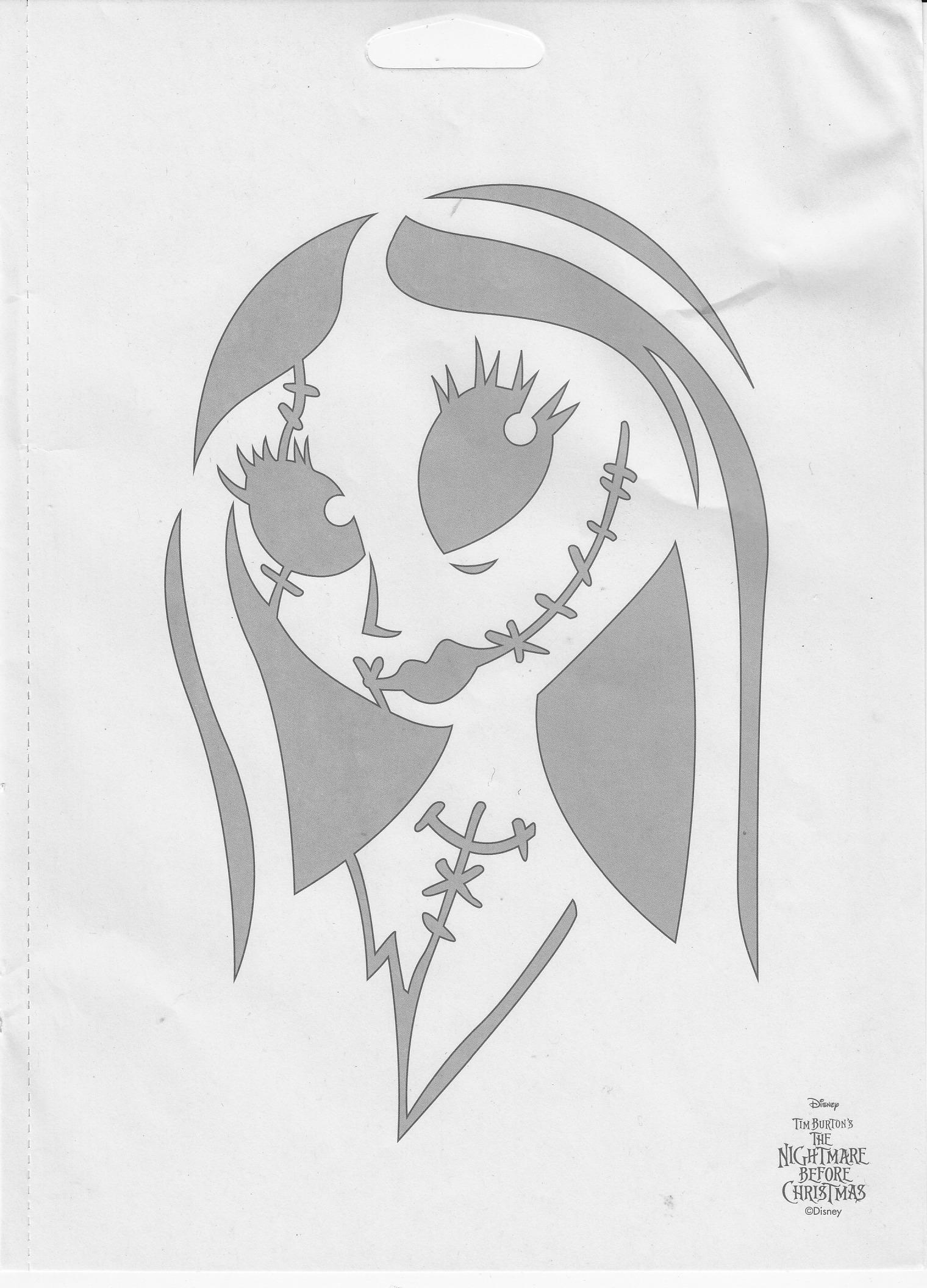 Nightmare Before Christmas: Sally (Pumpkin Stencil - Pumpkin within Printable Sally Pumpkin Stencil