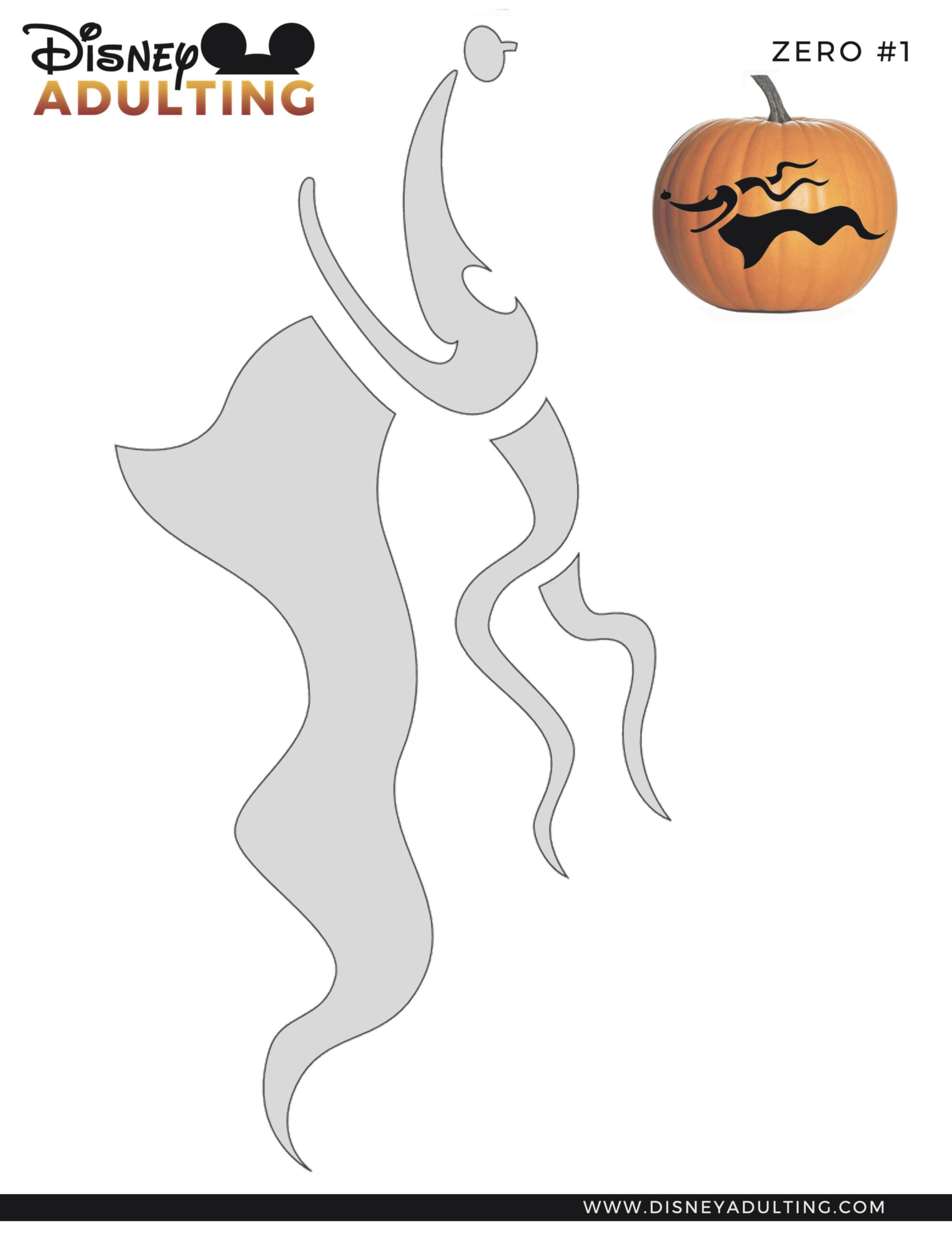 Nightmare Before Christmas: Zero (Pumpkin Stencil - Pumpkin within Printable Nightmare Before Christmas Pumpkin Stencil