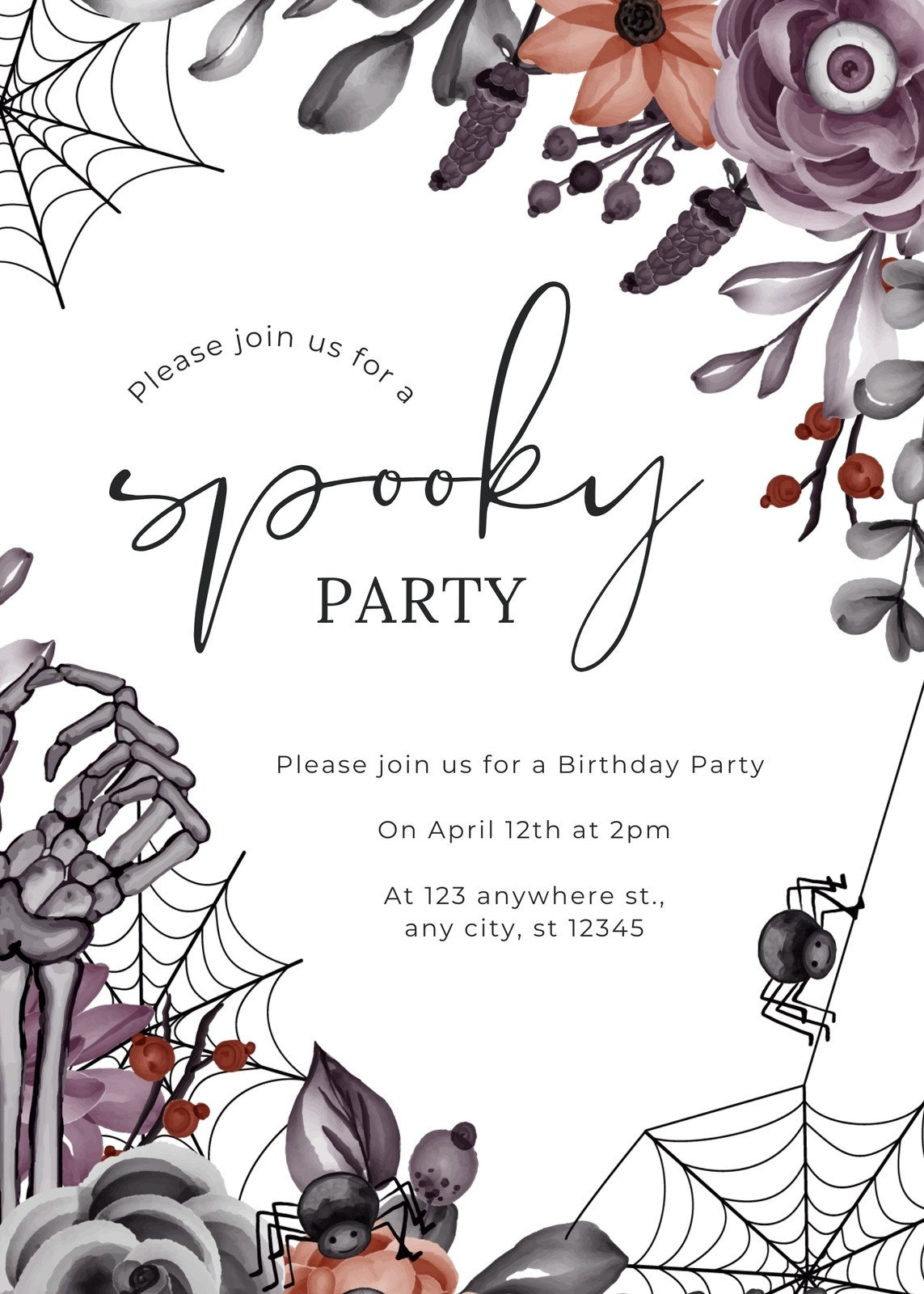 Page 2 - Free Printable Halloween Birthday Invitation Templates inside Printable Halloween Birthday Invitation