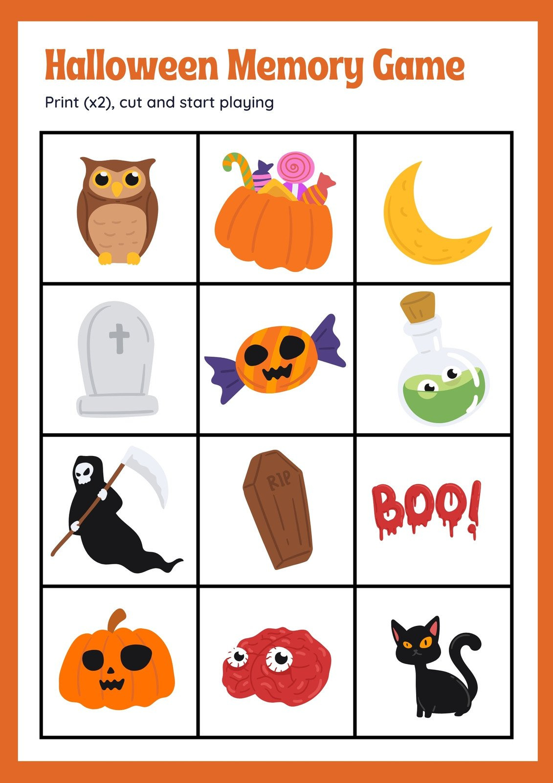 Page 2 - Free Printable Halloween Worksheet Templates To Edit | Canva throughout Free Printable Halloween Matching Worksheets