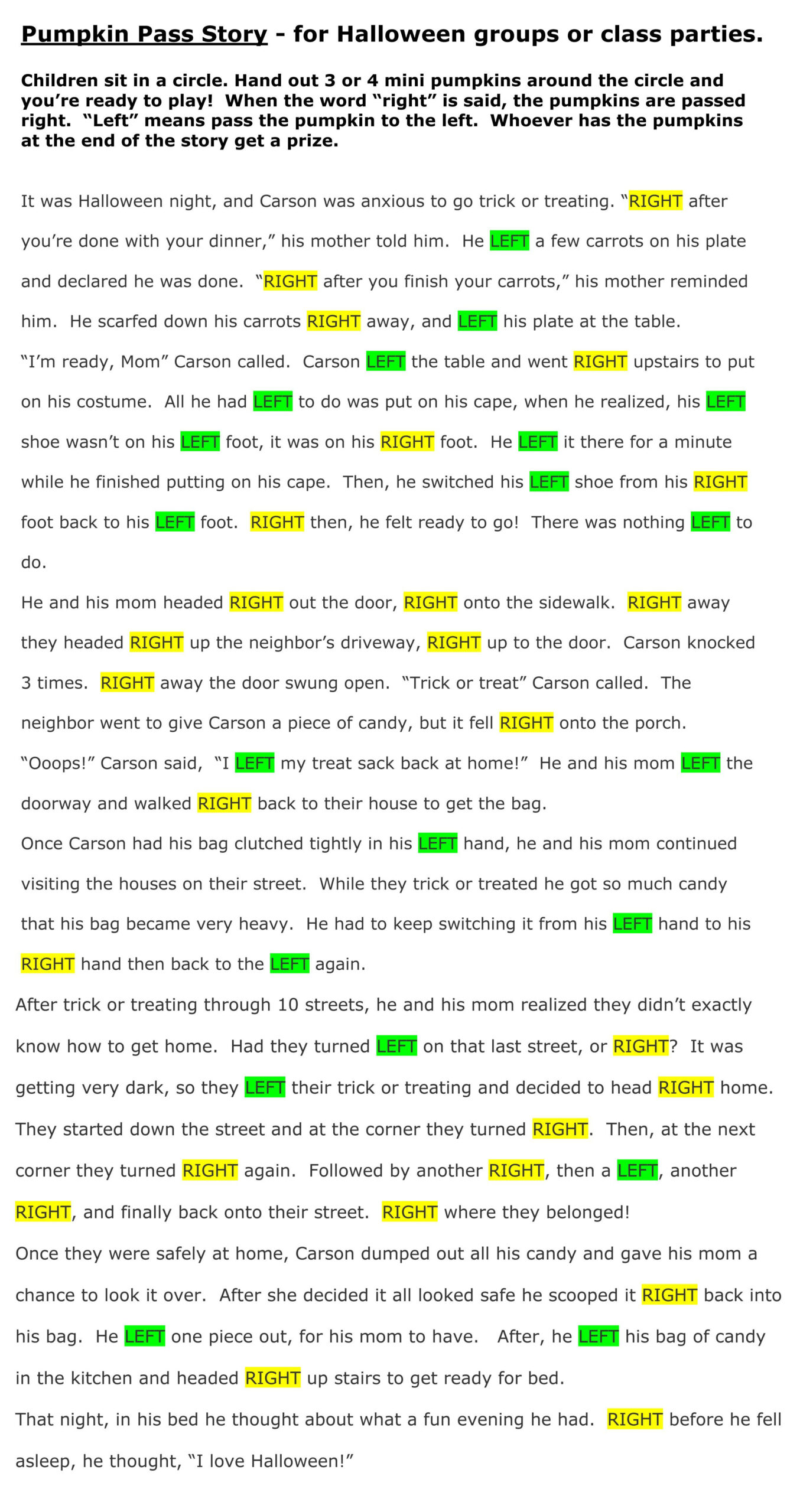 Pass The Pumpkin Game inside Pass The Pumpkin Game Free Printable