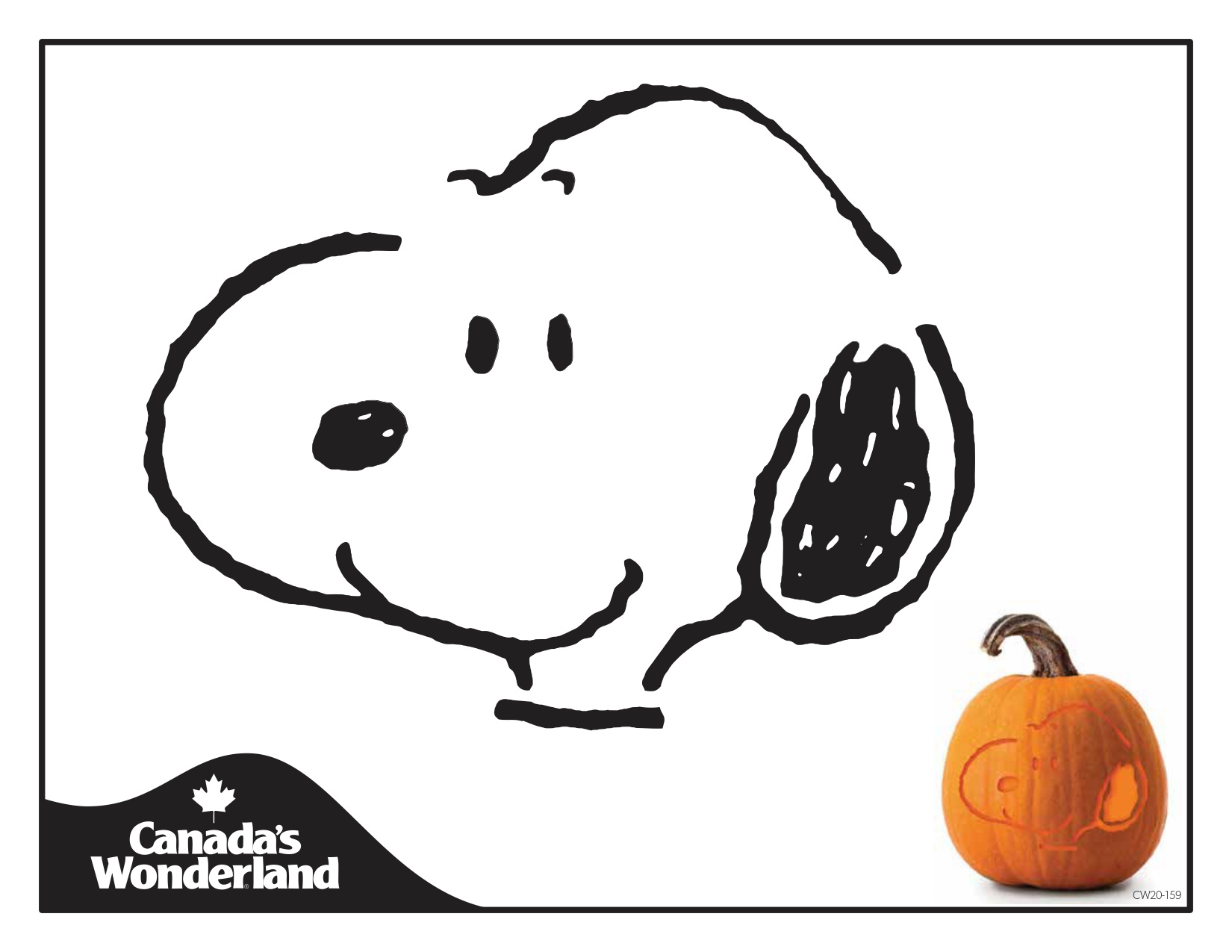 Peanuts/Charlie Brown: Snoopy (Free Pumpkin Stencil - Pumpkin for Snoopy Pumpkin Carving Patterns Free Printable