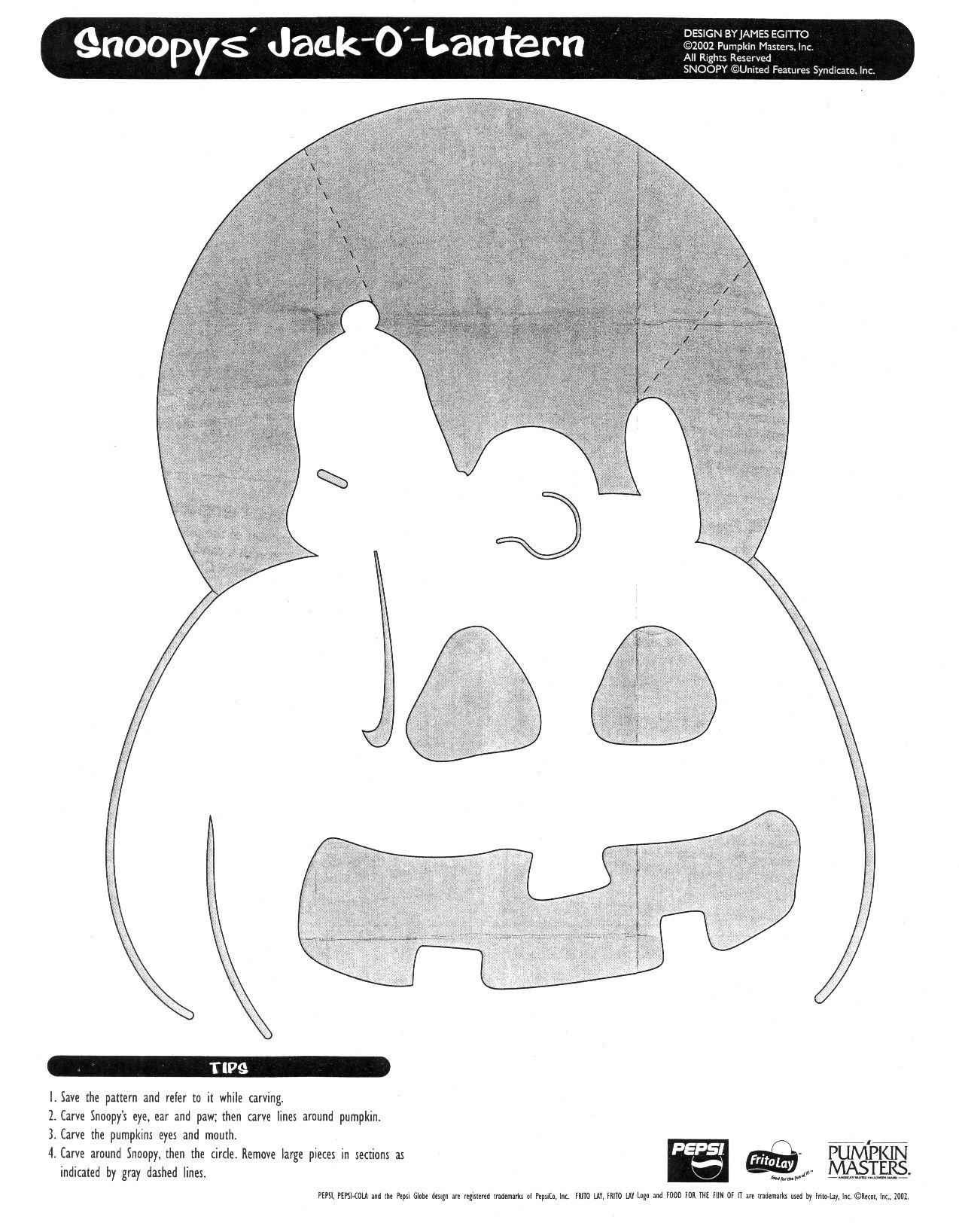 Peanuts/Charlie Brown: Snoopy (Pumpkin Stencil - Pumpkin Pattern in Snoopy Pumpkin Stencil Printable