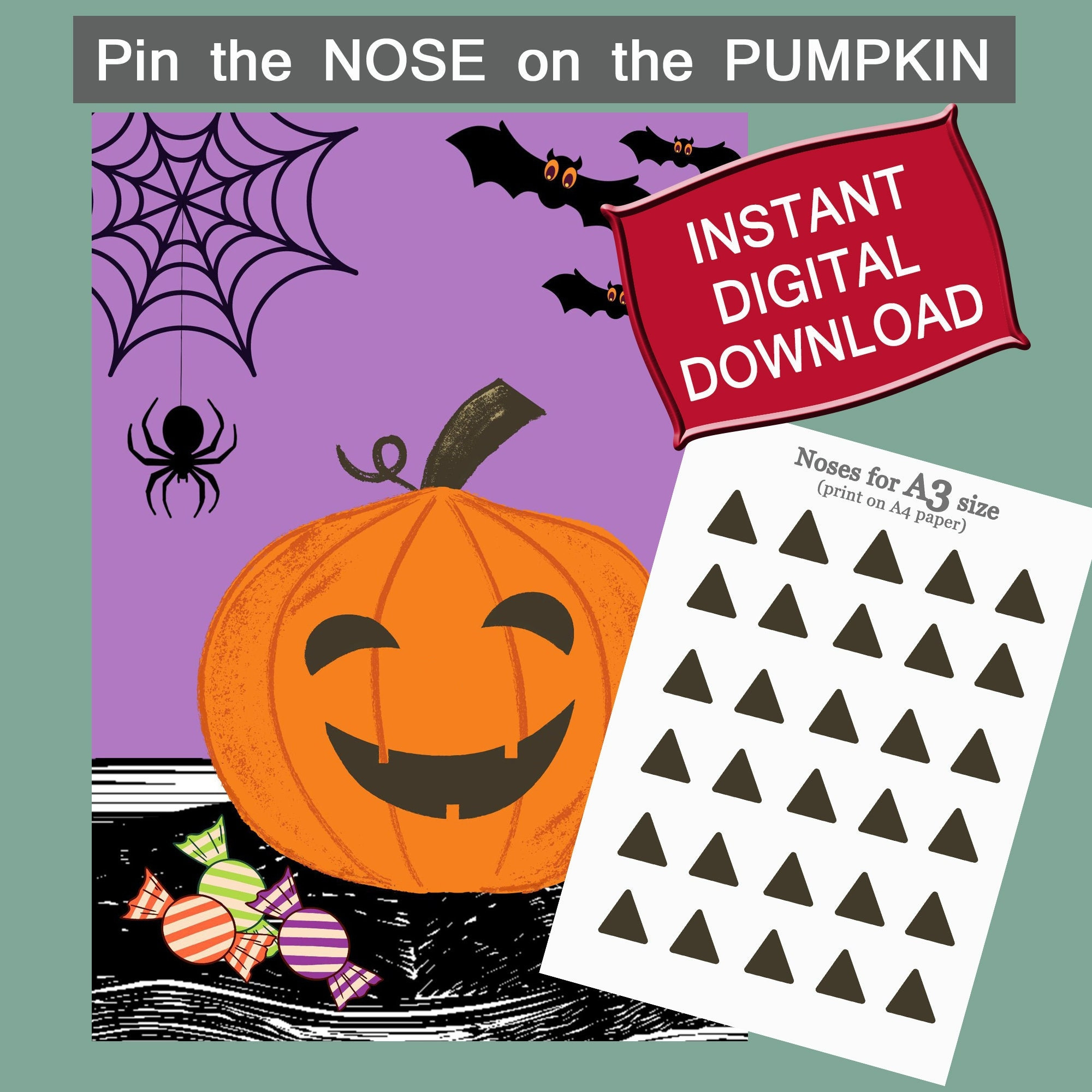 Pin The Nose On The Pumpkin Printable Game, Pin The Nose On The with Pin The Nose On The Pumpkin Printable