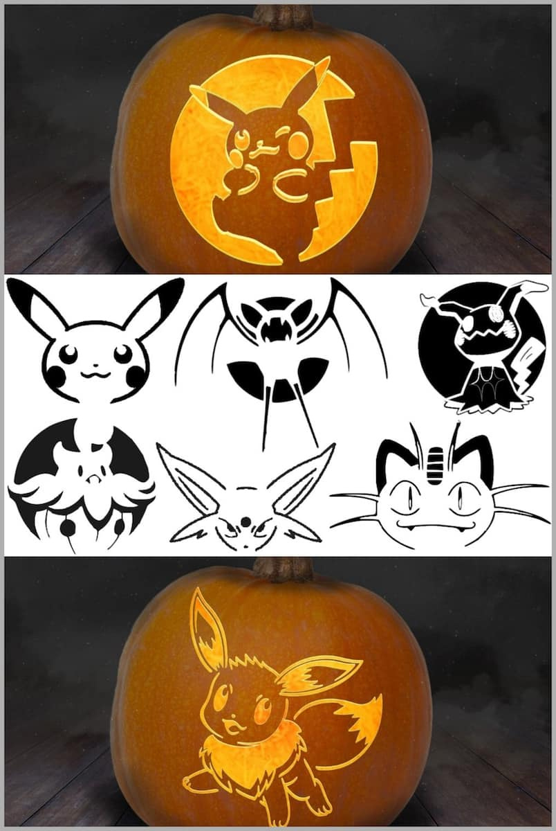 Pokemon Pumpkin Carving Stencils: Over 100 Free Printable Pdfs in Printable Pokemon Pumpkin Stencils