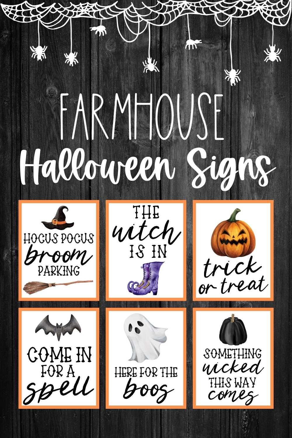 Printable Farmhouse Halloween Signs To Decorate Your Home pertaining to Printable Halloween Sign
