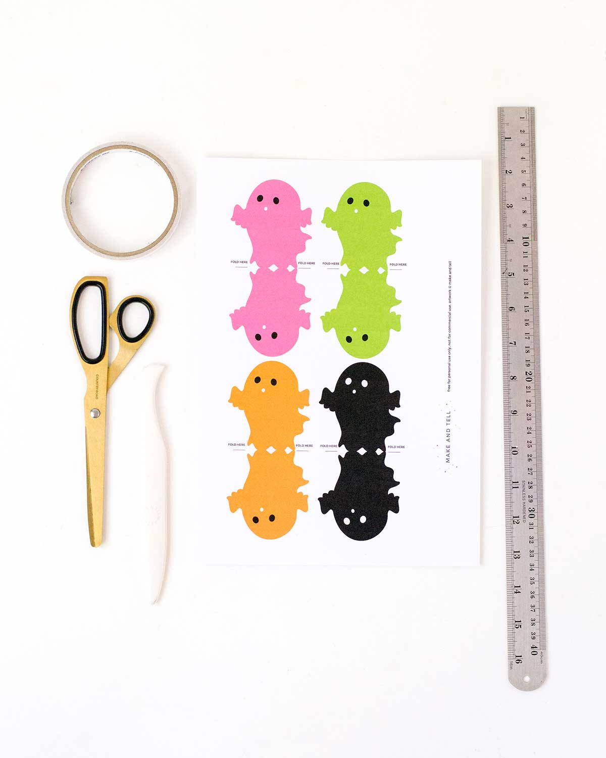 Printable Ghost Lollipop Holders – Makeandtell inside Printable Halloween Lollipop Holder