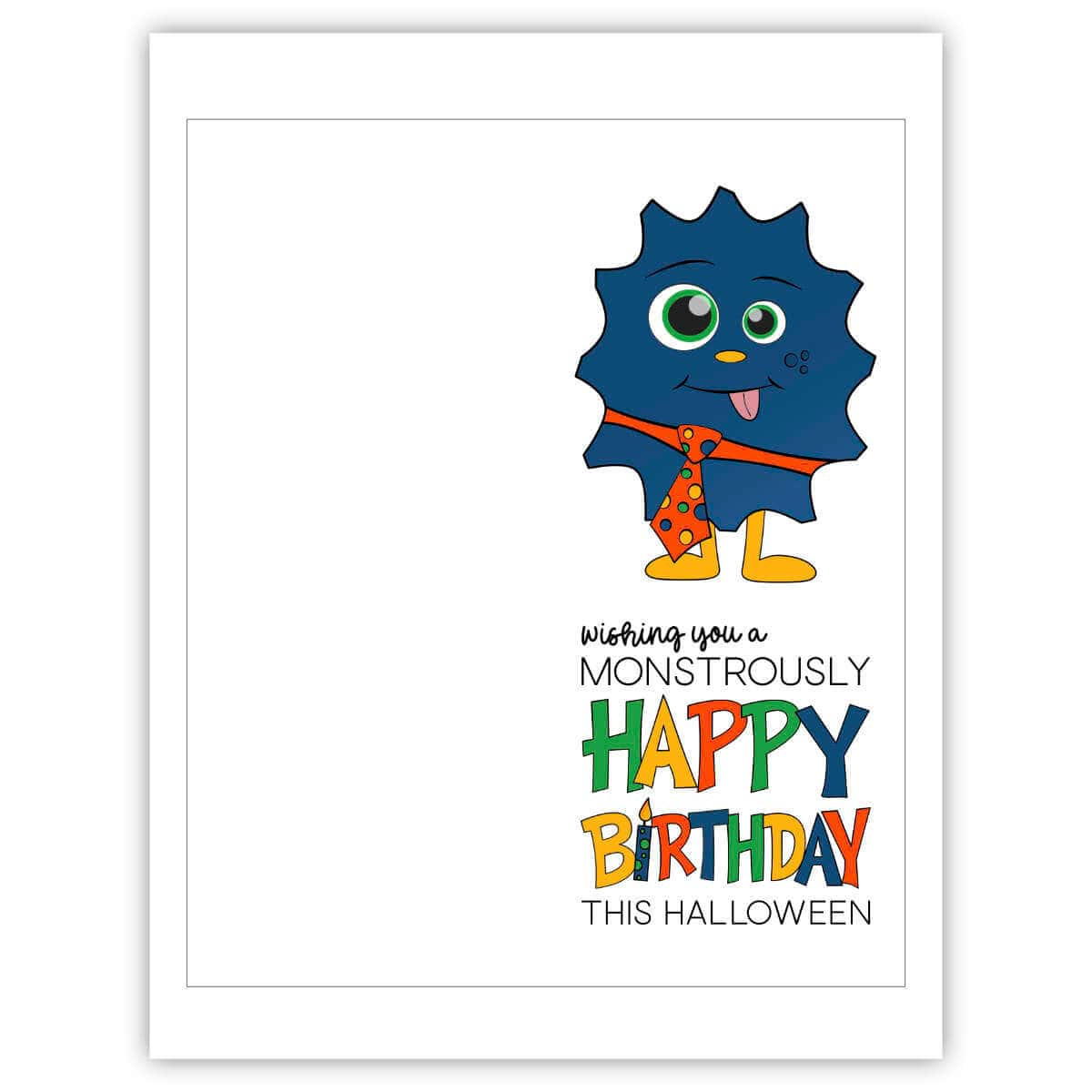 Printable Halloween Birthday Cards - Sunshine And Rainy Days pertaining to Printable Halloween Birthday Cards