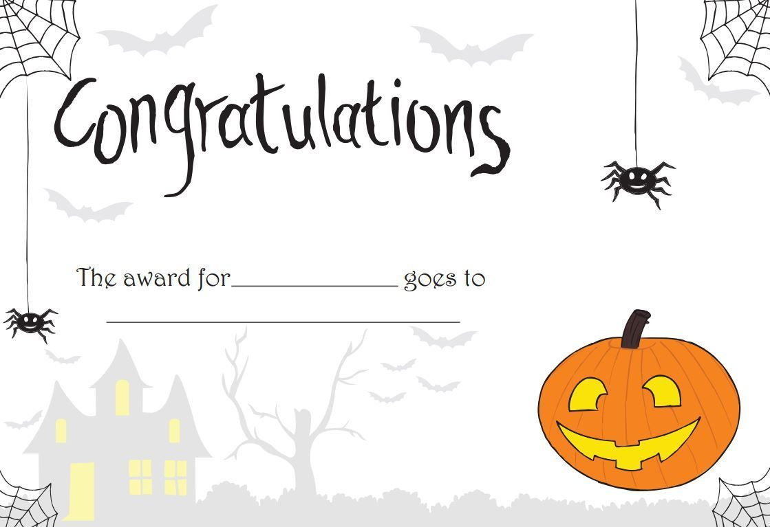 Printable Halloween Certificate – Great For Teachers Or For Inside inside Printable Halloween Award Certificate