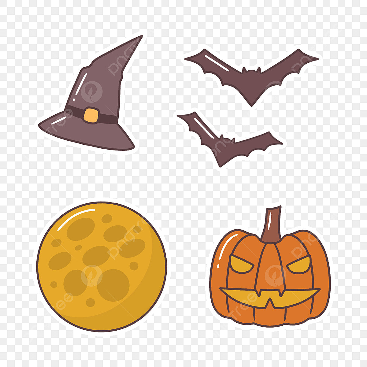 Printable Halloween Clipart Hd Png, Hand Drawn Halloween Sticker throughout Printable Halloween Clip Art