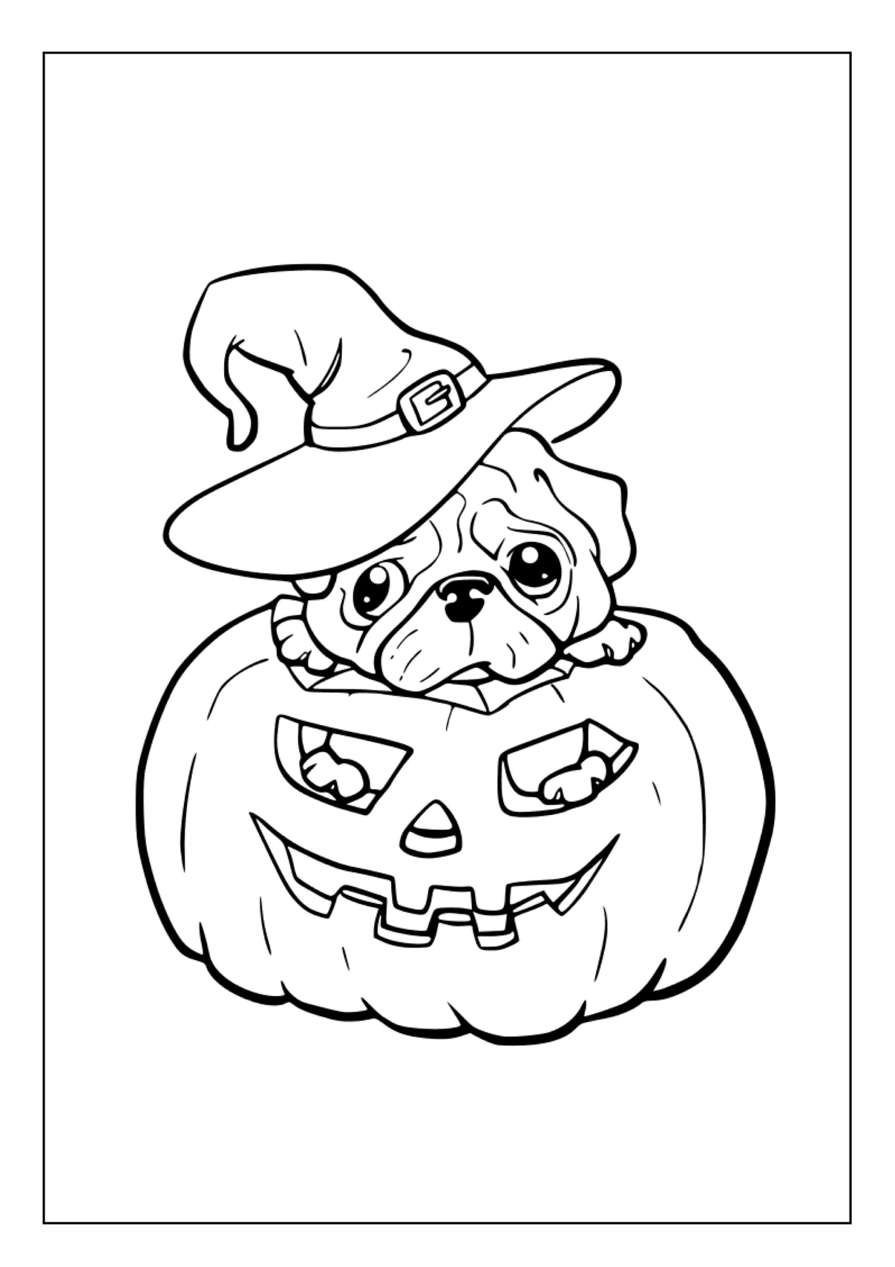 Printable Halloween Dog Coloring Pages For Kids And Adults | 55 inside Free Printable Halloween Dog Coloring Sheets