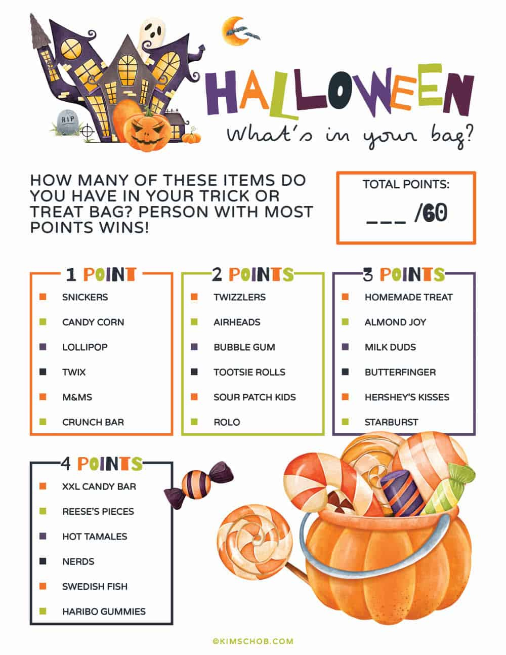 Printable Halloween Games (Fun Kids Activities) - Kim Schob with Printable Halloween Game
