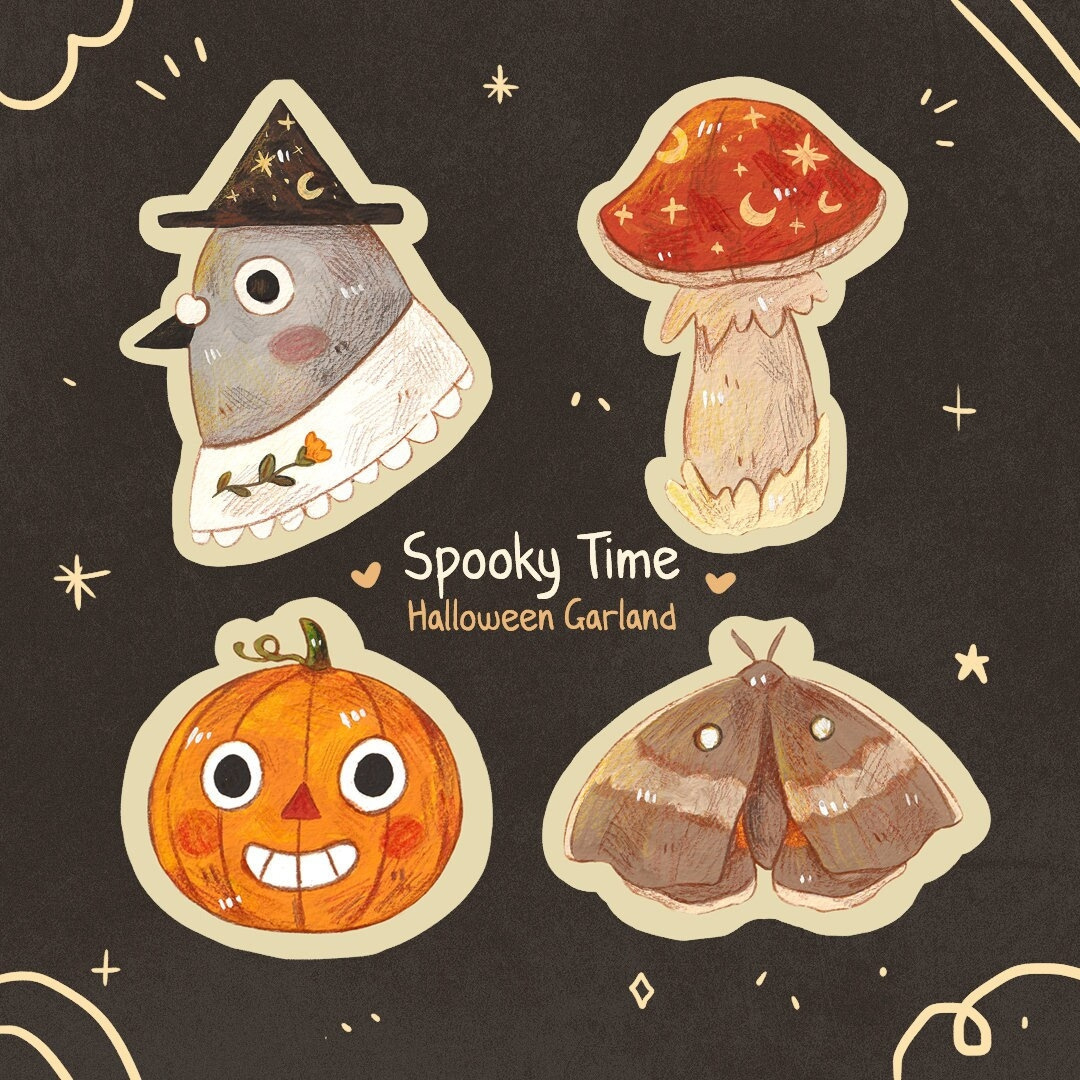 Printable Halloween Garland, Diy Halloween Decoration, Halloween for Printable Halloween Garland