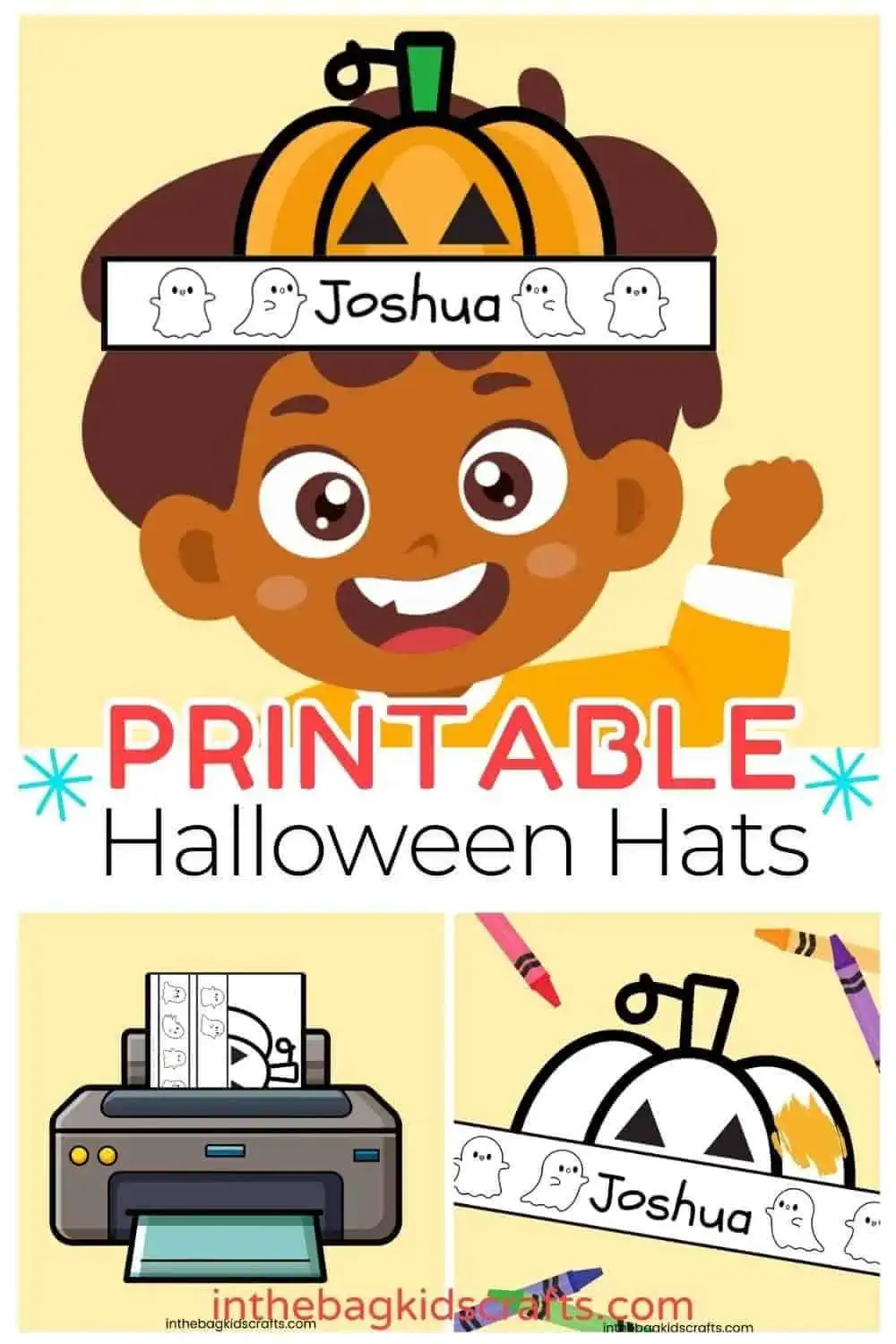 Printable Halloween Hats For Kids • In The Bag Kids&amp;#039; Crafts in Printable Halloween Hat