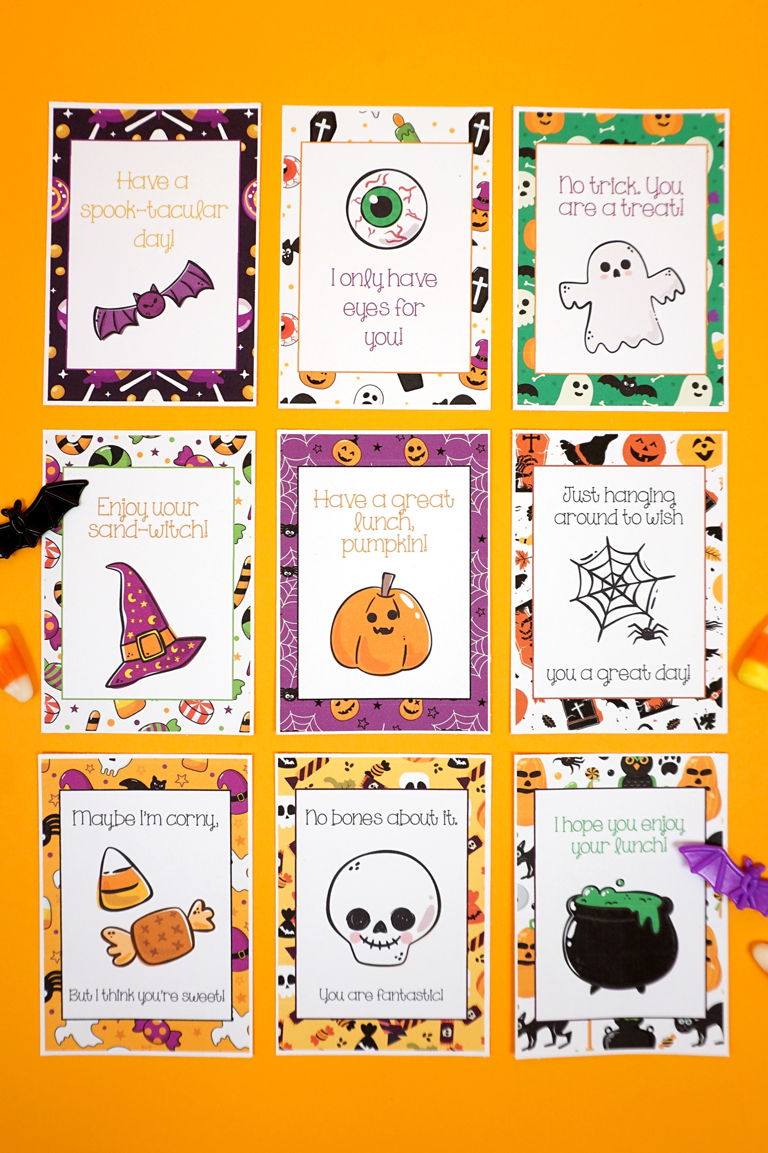 Printable Halloween Lunch Box Notes - Happiness Is Homemade with Free Printable Halloween Notes