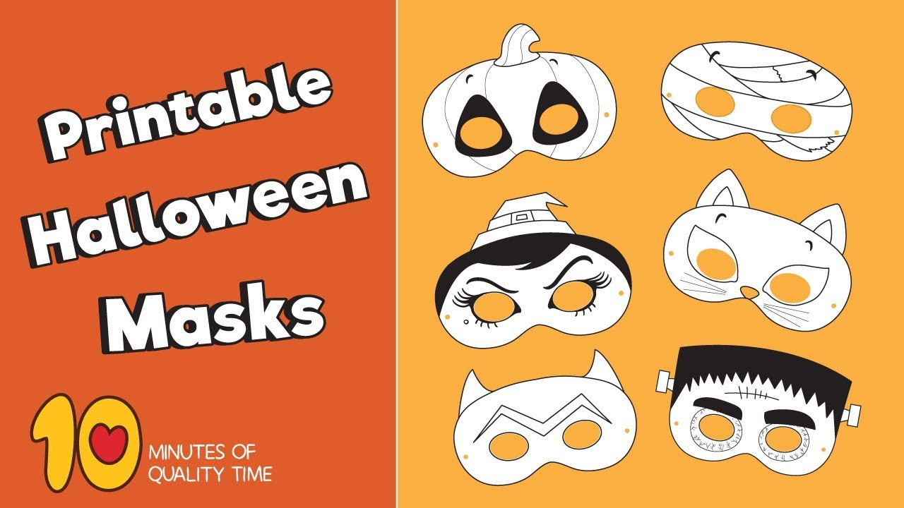 Printable Halloween Masks For Kids inside Kids Printable Halloween Masks