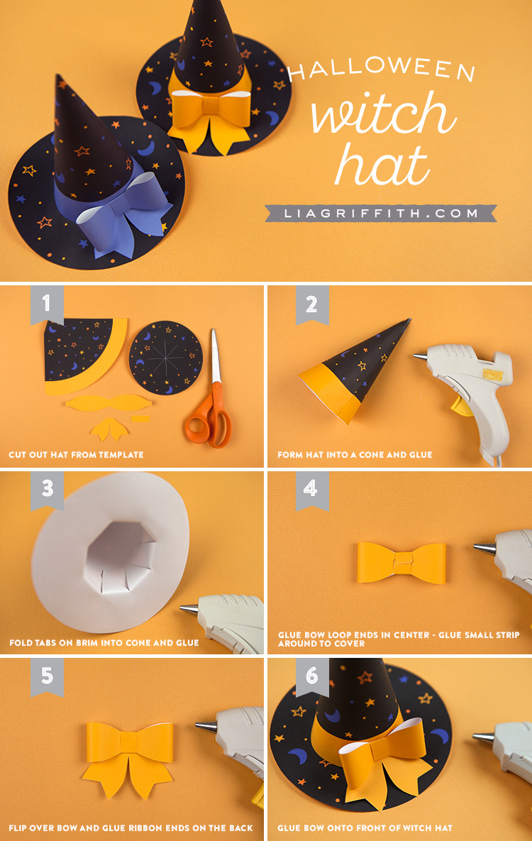 Printable Halloween Party Hats - Lia Griffith for Printable Halloween Hats