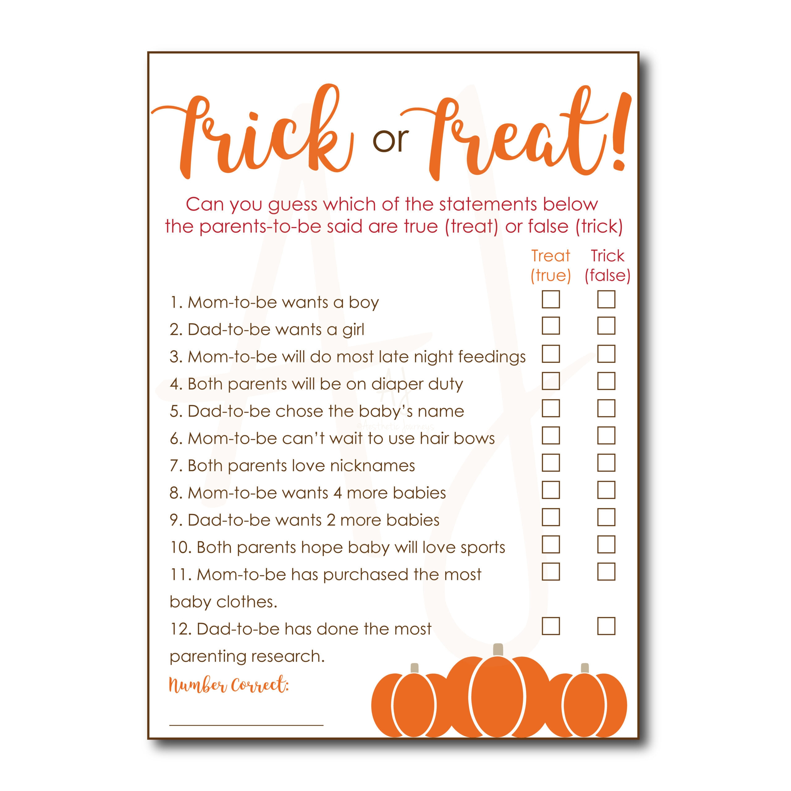Printable Halloween Themed Baby Shower Game - Aj Designs within Printable Halloween Baby Shower Games