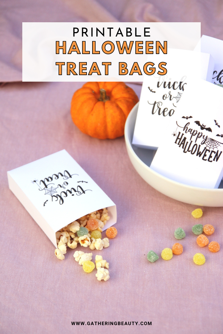 Printable Halloween Treat Bags — Gathering Beauty with regard to Free Printable Halloween Treat Bags