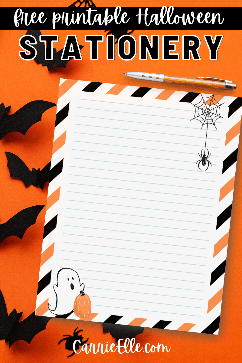 Printable Spooky Ghost Halloween Stationery - Carrie Elle pertaining to Printable Halloween Stationery