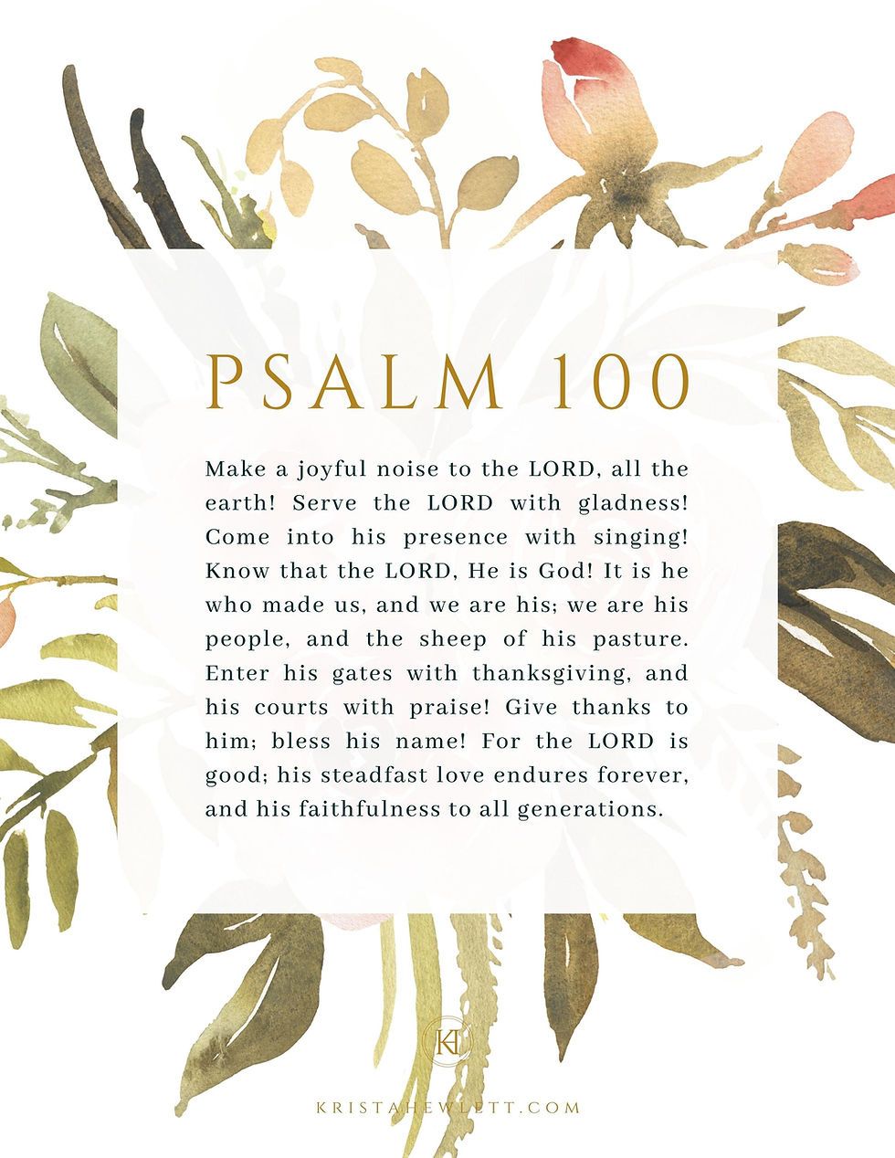 Psalm 100:1 Free Printable Worksheets November 1-7 Memory Verse (3 in Psalm 100 Free Printable