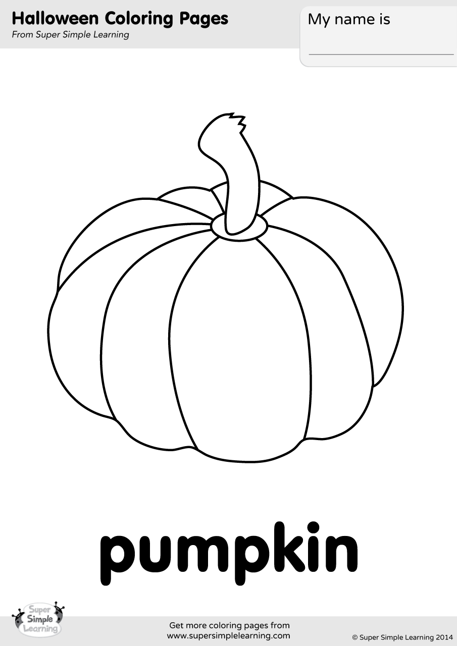 Pumpkin Coloring Page - Super Simple for Pumpkin To Color Printables