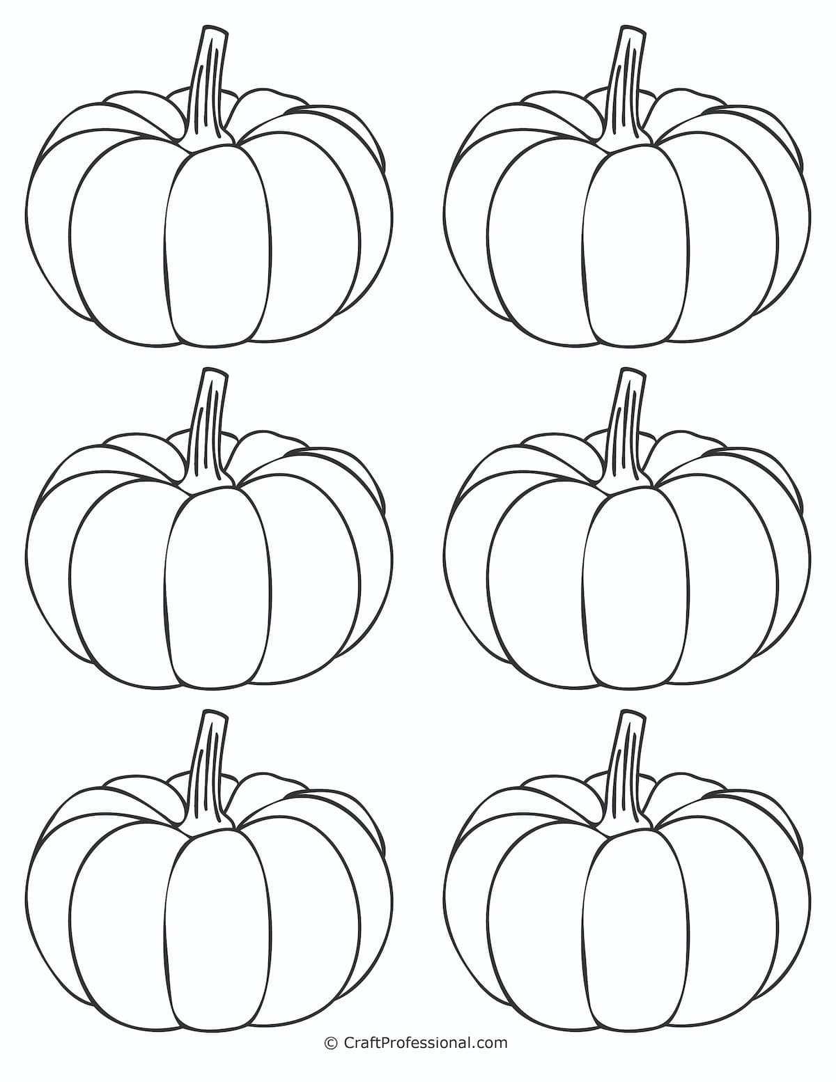 Pumpkin Coloring Template Printable within Printable Pumpkins To Color