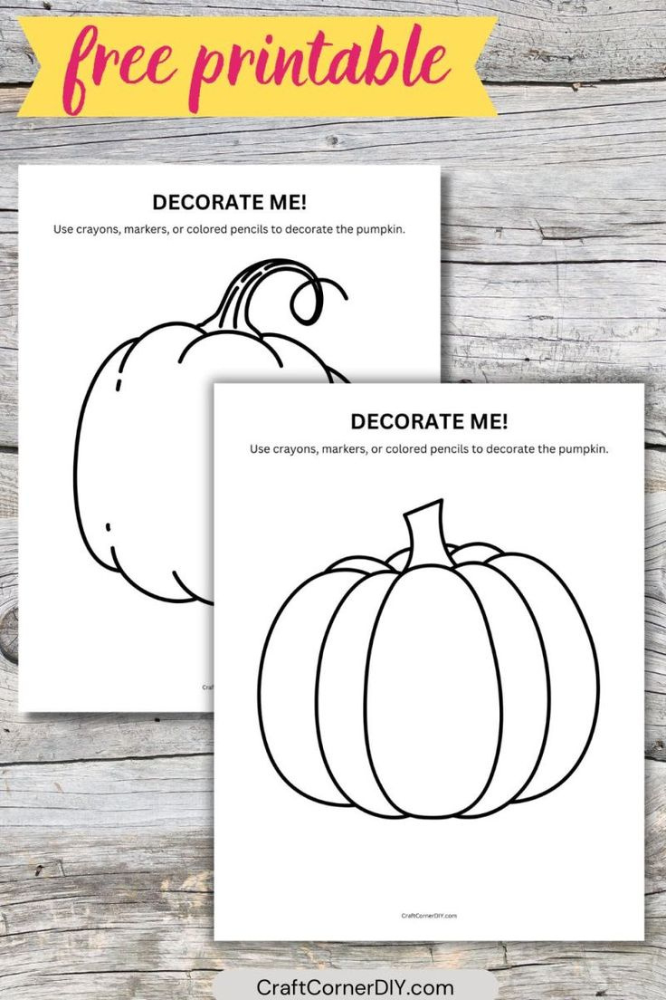 Pumpkin Craft For Kids: Decorate The Pumpkin | Craft Corner Diy for Decorate A Pumpkin Printable