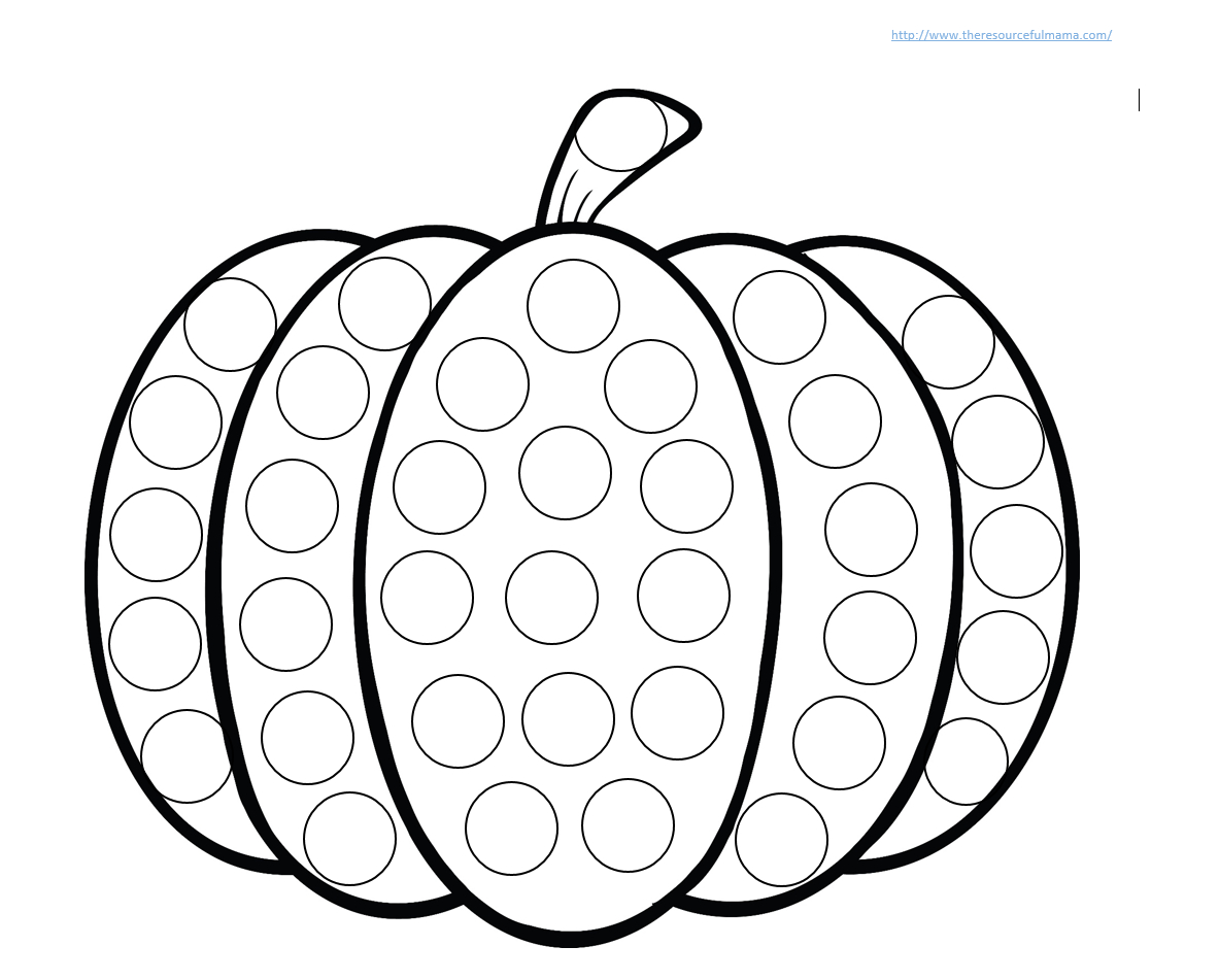 Pumpkin Do A Dot Worksheet - The Resourceful Mama inside Free Pumpkin Worksheets Printable