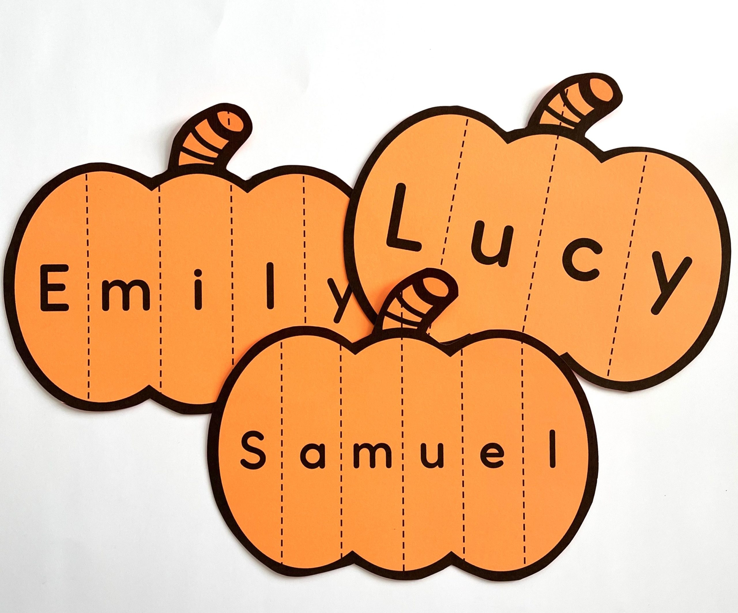Pumpkin Name Craft Activity - Ms. Stephanie&amp;#039;S Preschool regarding Pumpkin Name Tags Printable Free