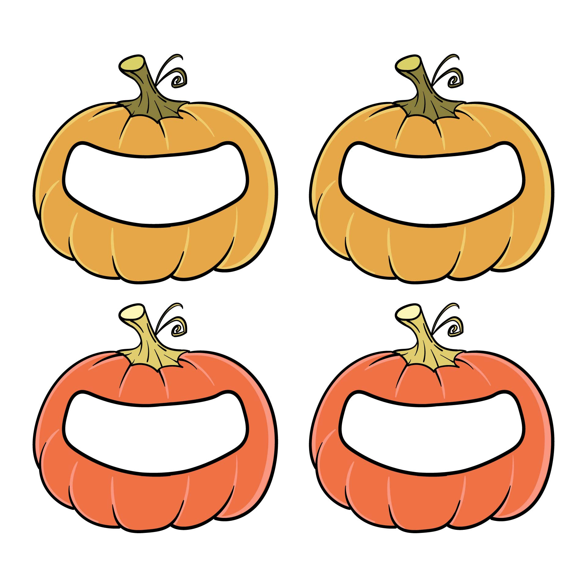 Pumpkin Name Tags in Printable Pumpkin Name Tags