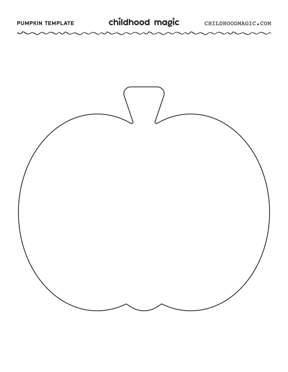 Pumpkin Outline - Childhood Magic for Pumpkin Template Printable Free