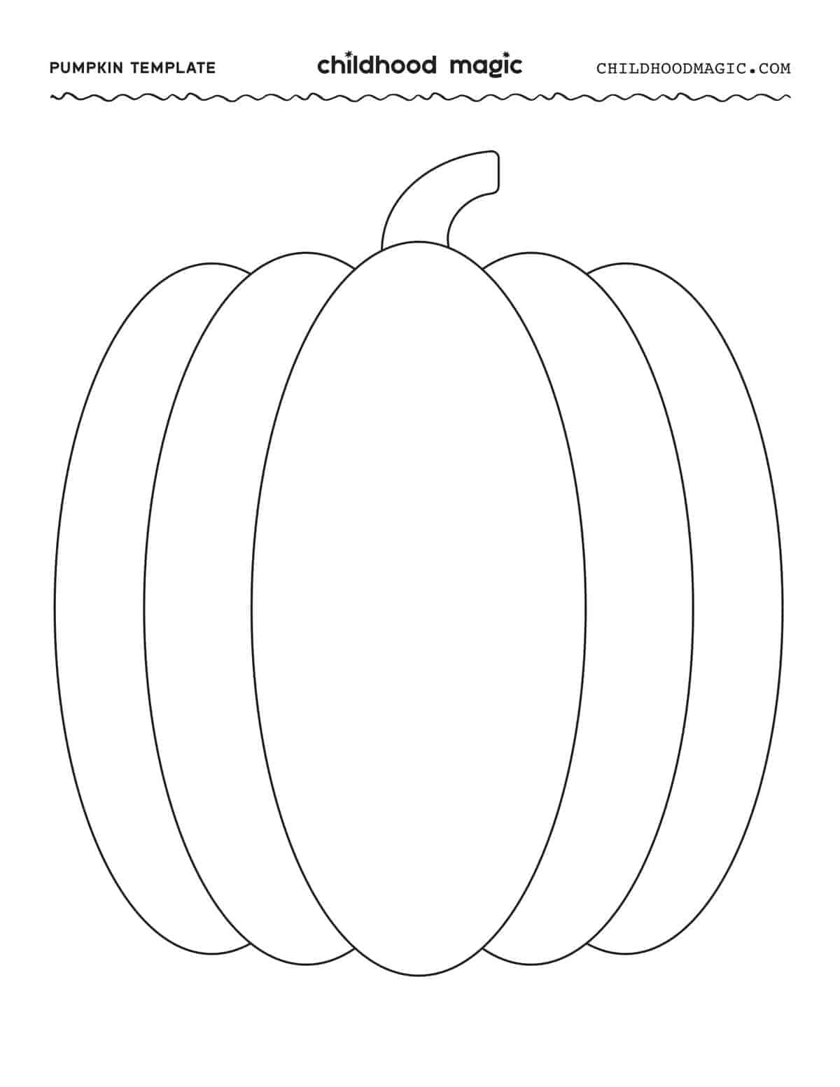 Pumpkin Outline - Childhood Magic in Free Printable Pumpkin Template
