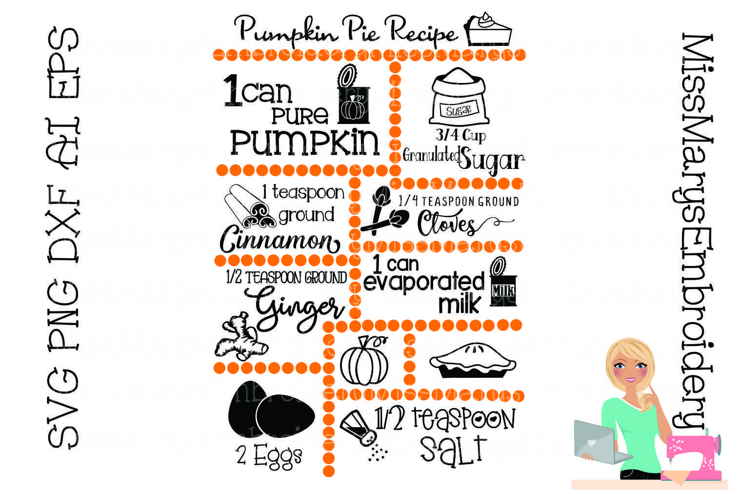 Pumpkin Pie Recipe Svg | Pumpkin Pie Svg | Pumpkin Cut File regarding Printable Pumpkin Pie Recipe