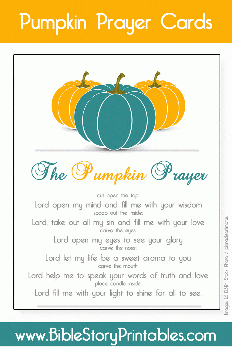Pumpkin Prayer Printable - The Crafty Classroom with The Pumpkin Prayer Free Printable